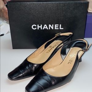 Chanel Black Slings